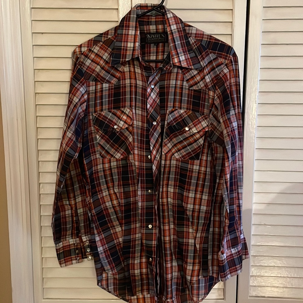 Vintage peal snap shirt